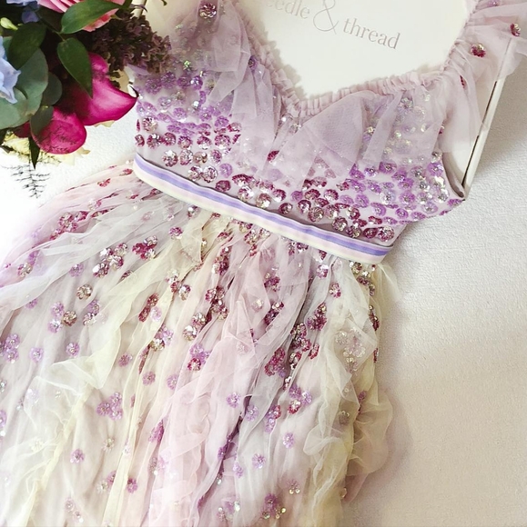 BHLDN Needle & Thread Dress size US 0 $600 - Picture 11 of 13